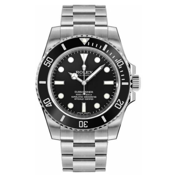 Submariner No Date Diver Watch Black Dial 40mm (top)